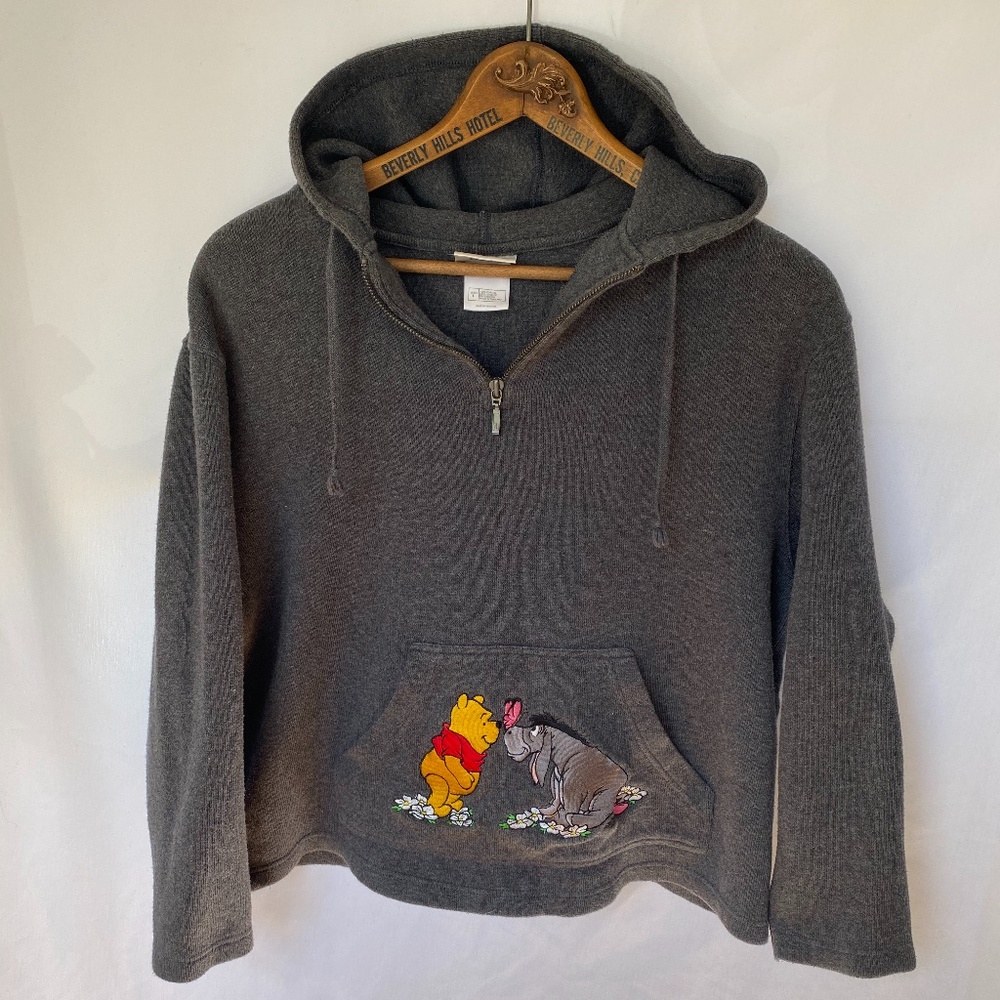 Disney World Embroidered Pooh & Eeyore Hoodie